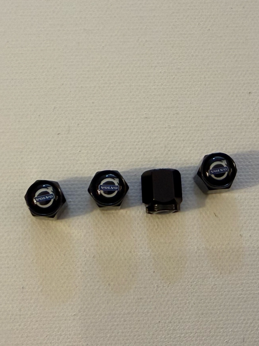 Volvo Valve Stem Caps in Black Set of 4 NWT